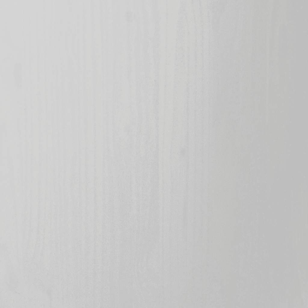 vidaXL Rolling Cabinet White Solid pine wood, engineered wood, plastic