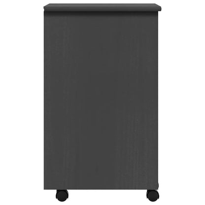 Rolling Cabinet with Drawers MOSS Grey Solid Wood Pine