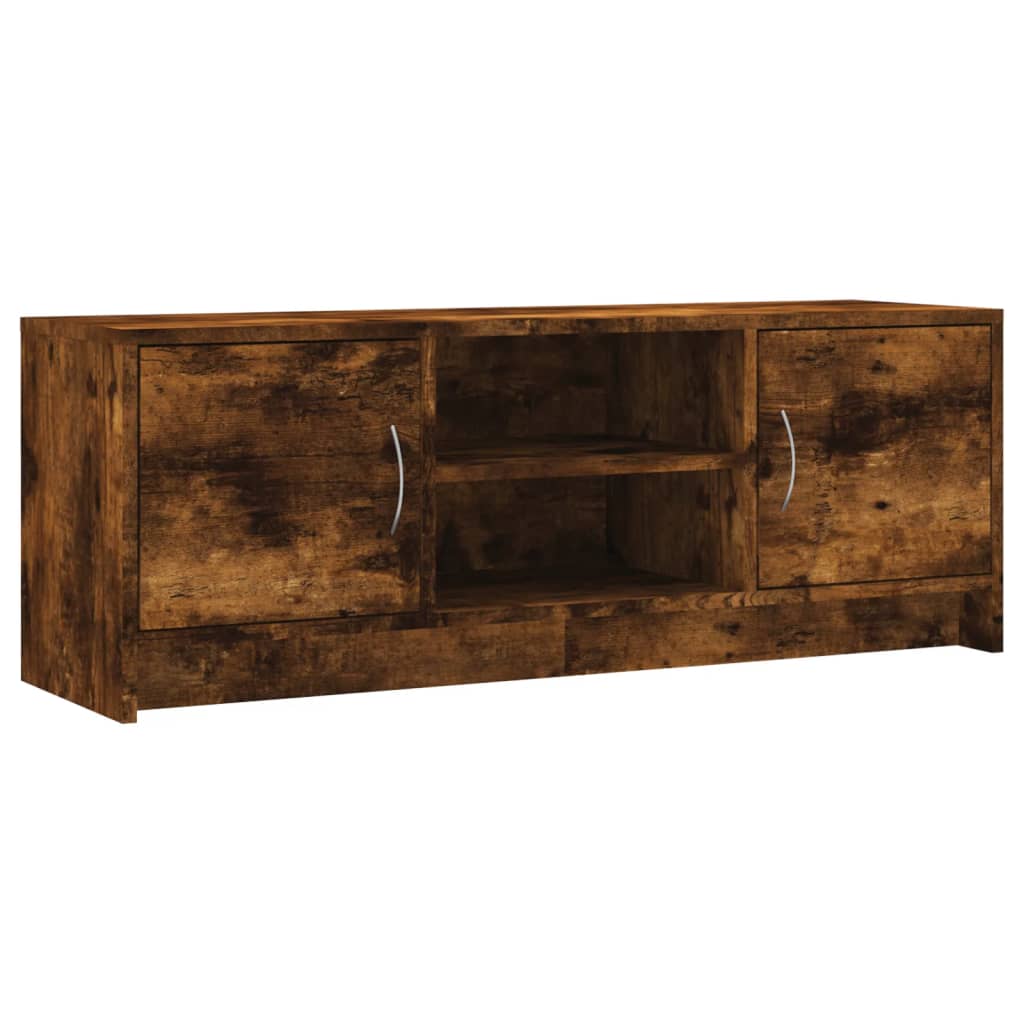 TV Cabinet Smoked Oak 102x30x37.5 cm Engineered Wood