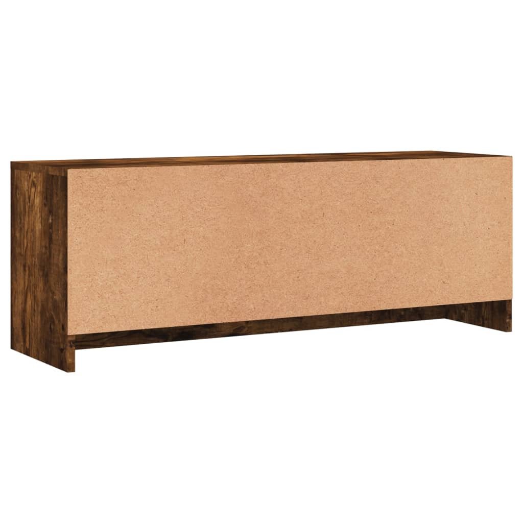 TV Cabinet Smoked Oak 102x30x37.5 cm Engineered Wood