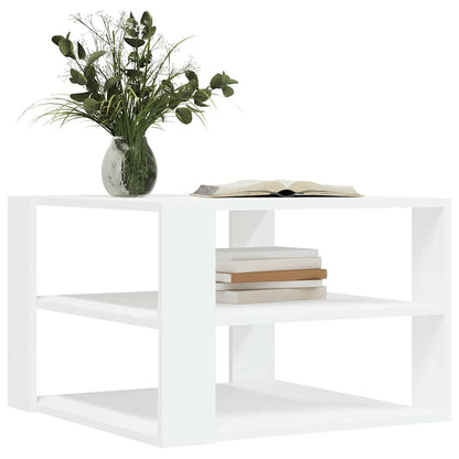 Coffee Table White 58x58x40 cm Engineered Wood