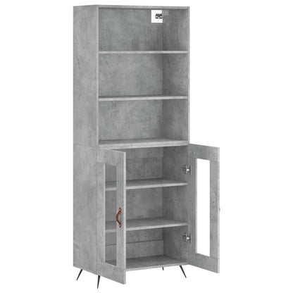 Highboard Concrete Grey 69,5x34x180 cm Engineered Wood