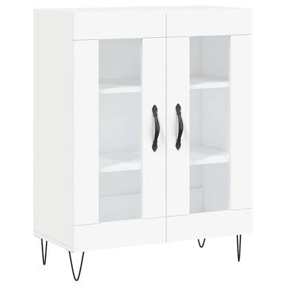 Highboard White 69.5x34x180 cm Engineered Wood