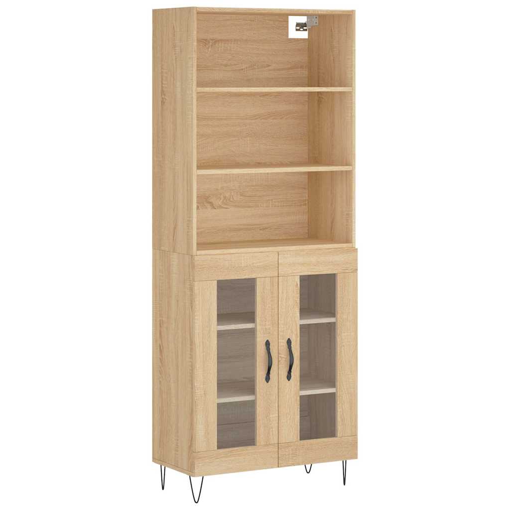 Highboard Sonoma Oak 69.5x34x180 cm Engineered Wood