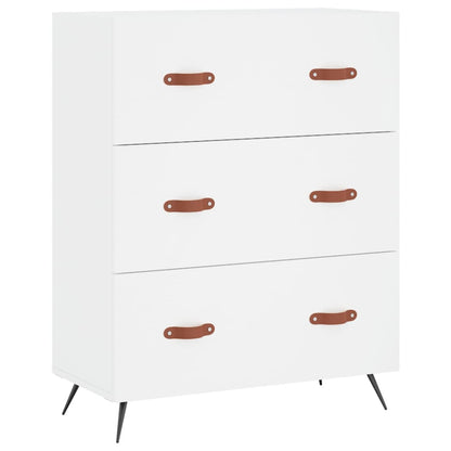 Highboard White 69,5x34x180 cm Engineered Wood