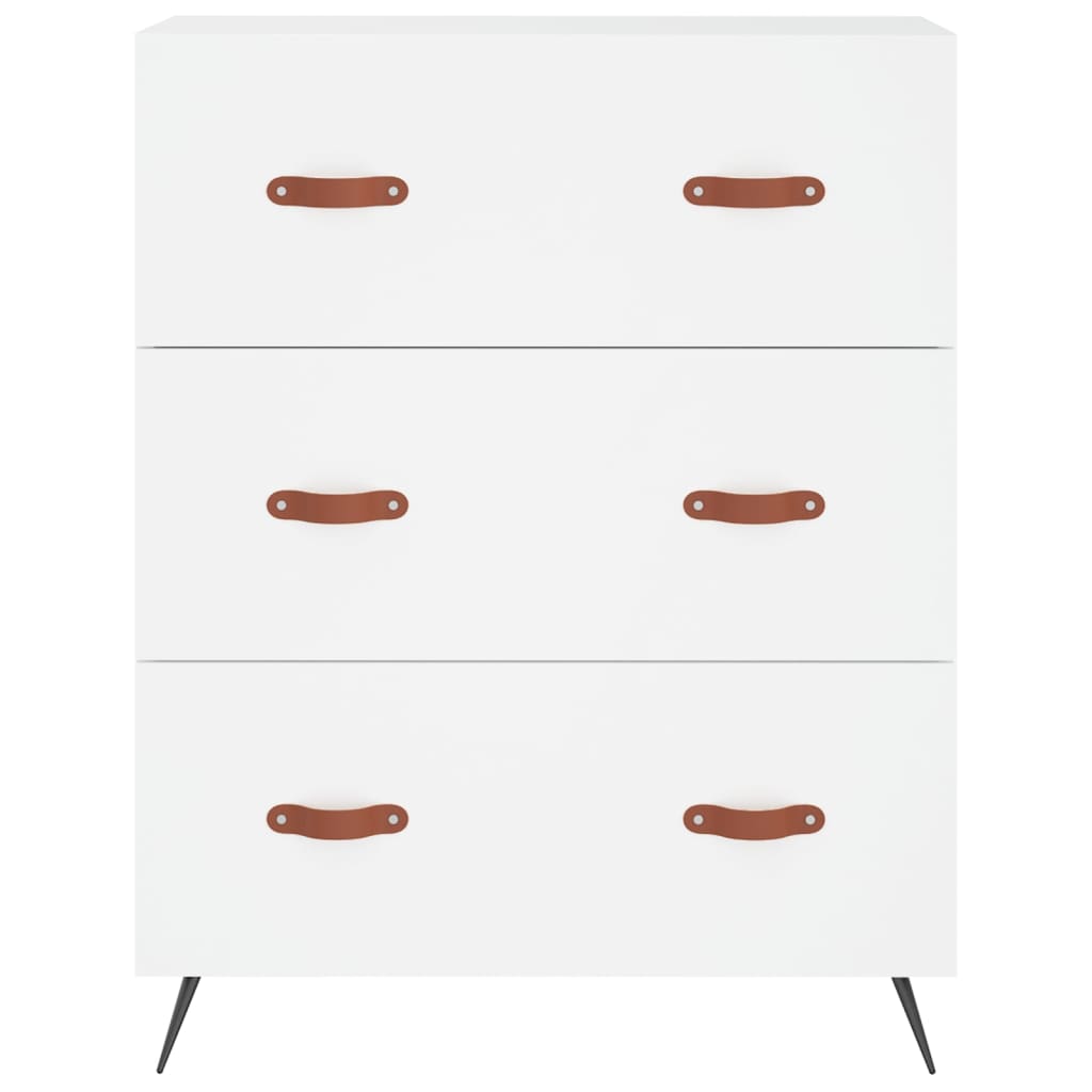 Highboard White 69,5x34x180 cm Engineered Wood