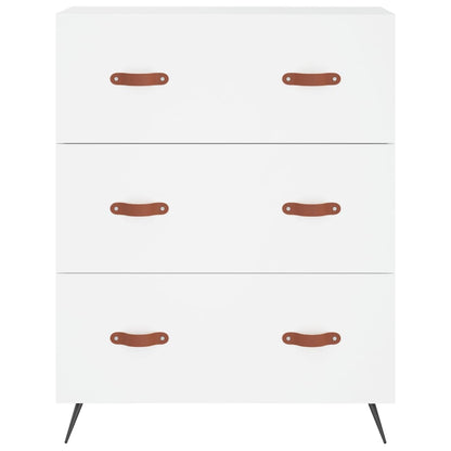 Highboard White 69,5x34x180 cm Engineered Wood