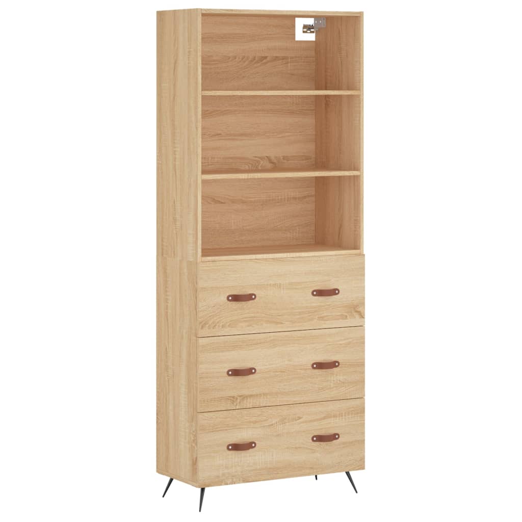 Highboard Sonoma Oak 69,5x34x180 cm Engineered Wood