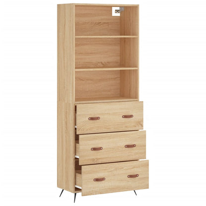 Highboard Sonoma Oak 69,5x34x180 cm Engineered Wood