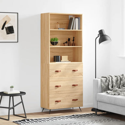 Highboard Sonoma Oak 69,5x34x180 cm Engineered Wood