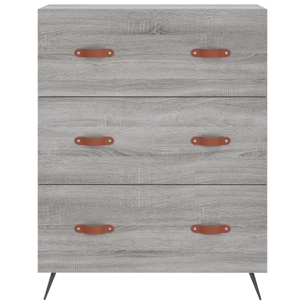 Highboard Grey Sonoma 69,5x34x180 cm Engineered Wood