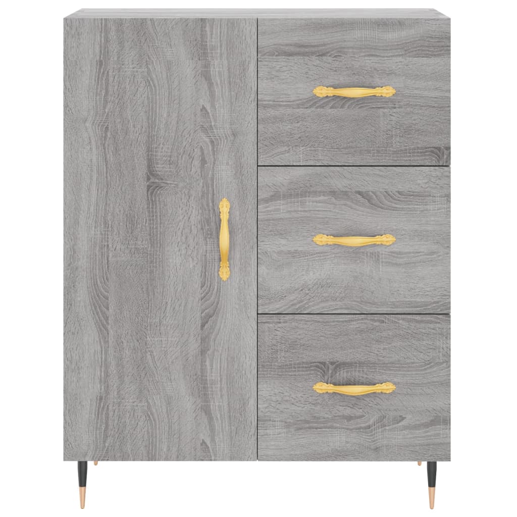 Highboard Grey Sonoma 69,5x34x180 cm Engineered Wood
