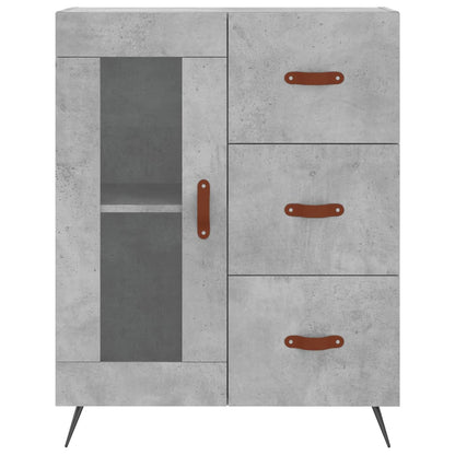 Highboard Concrete Grey 69,5x34x180 cm Engineered Wood