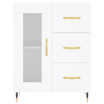 Highboard White 69,5x34x180 cm Engineered Wood