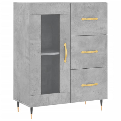 Highboard Concrete Grey 69,5x34x180 cm Engineered Wood