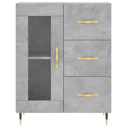 Highboard Concrete Grey 69,5x34x180 cm Engineered Wood