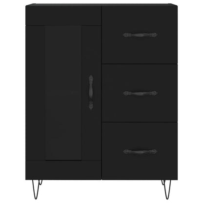 Highboard Black 69.5x34x180 cm Engineered Wood