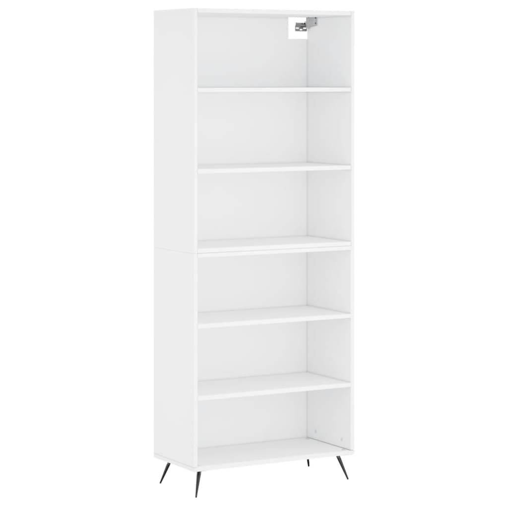 Highboard White 69,5x32,5x180 cm Engineered Wood