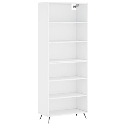 Highboard White 69,5x32,5x180 cm Engineered Wood