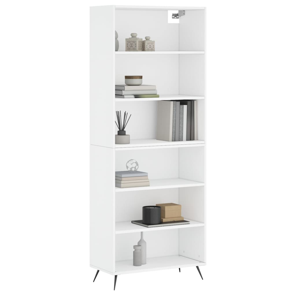 Highboard White 69,5x32,5x180 cm Engineered Wood