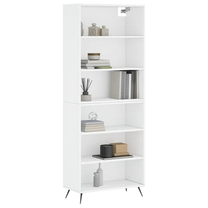 Highboard White 69,5x32,5x180 cm Engineered Wood
