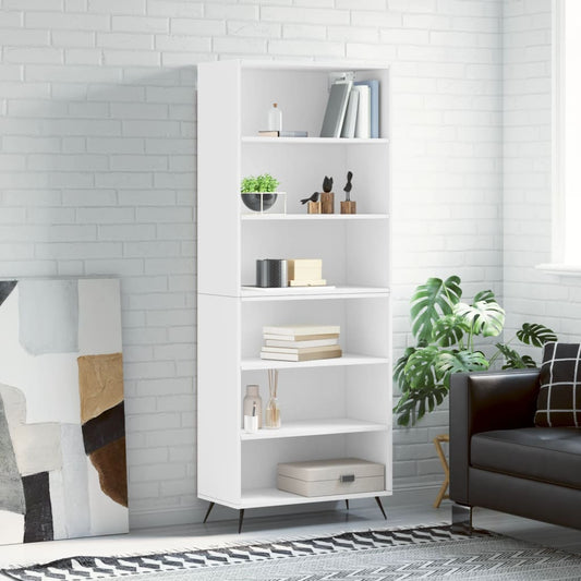 Highboard White 69,5x32,5x180 cm Engineered Wood