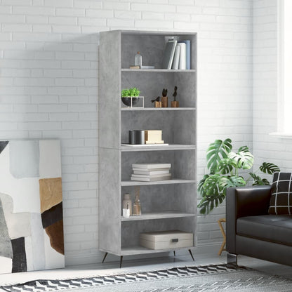 Highboard Concrete Grey 69,5x32,5x180 cm Engineered Wood