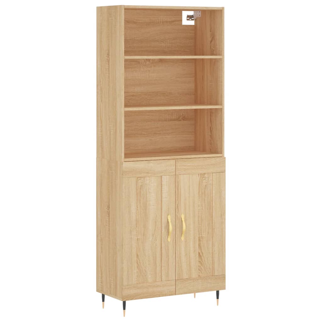 Highboard Sonoma Oak 69,5x34x180 cm Engineered Wood