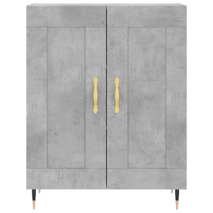 Highboard Concrete Grey 69,5x34x180 cm Engineered Wood