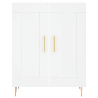 Highboard White 69.5x34x180 cm Engineered Wood