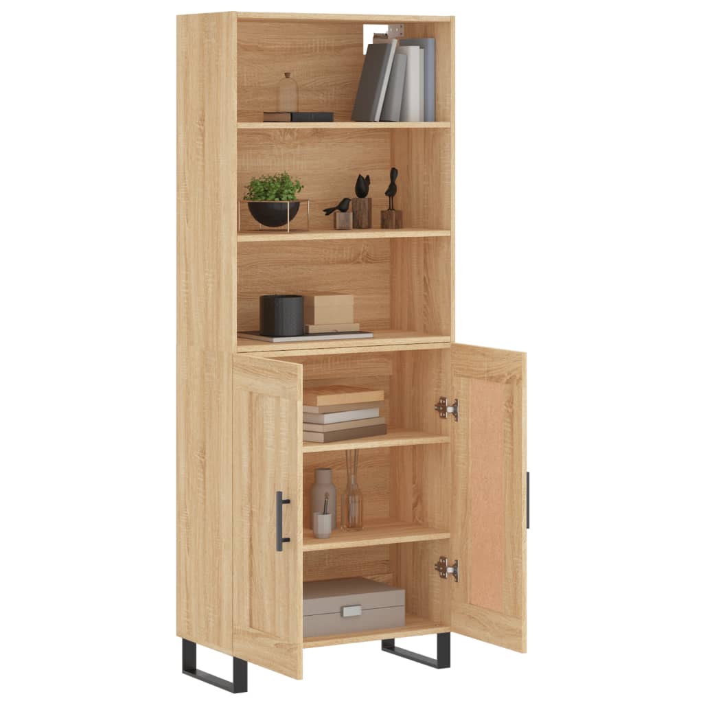Highboard Sonoma Oak 69.5x34x180 cm Engineered Wood