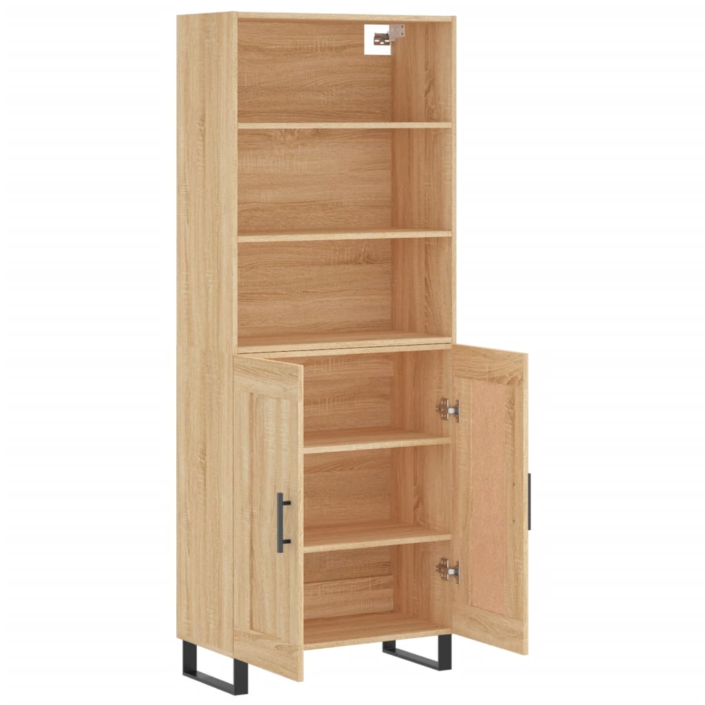 Highboard Sonoma Oak 69.5x34x180 cm Engineered Wood