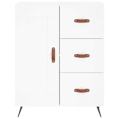 Highboard White 69,5x34x180 cm Engineered Wood