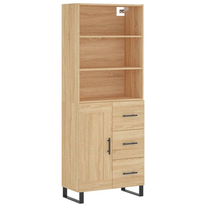 Highboard Sonoma Oak 69.5x34x180 cm Engineered Wood