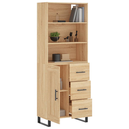Highboard Sonoma Oak 69.5x34x180 cm Engineered Wood