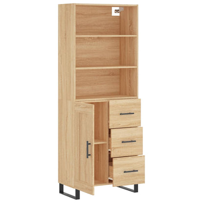 Highboard Sonoma Oak 69.5x34x180 cm Engineered Wood