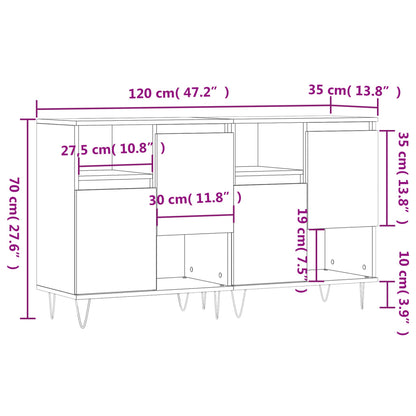 Sideboards 2 pcs Sonoma Oak Engineered Wood