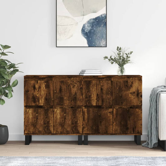 Sideboards 2 pcs Smoked Oak Engineered Wood