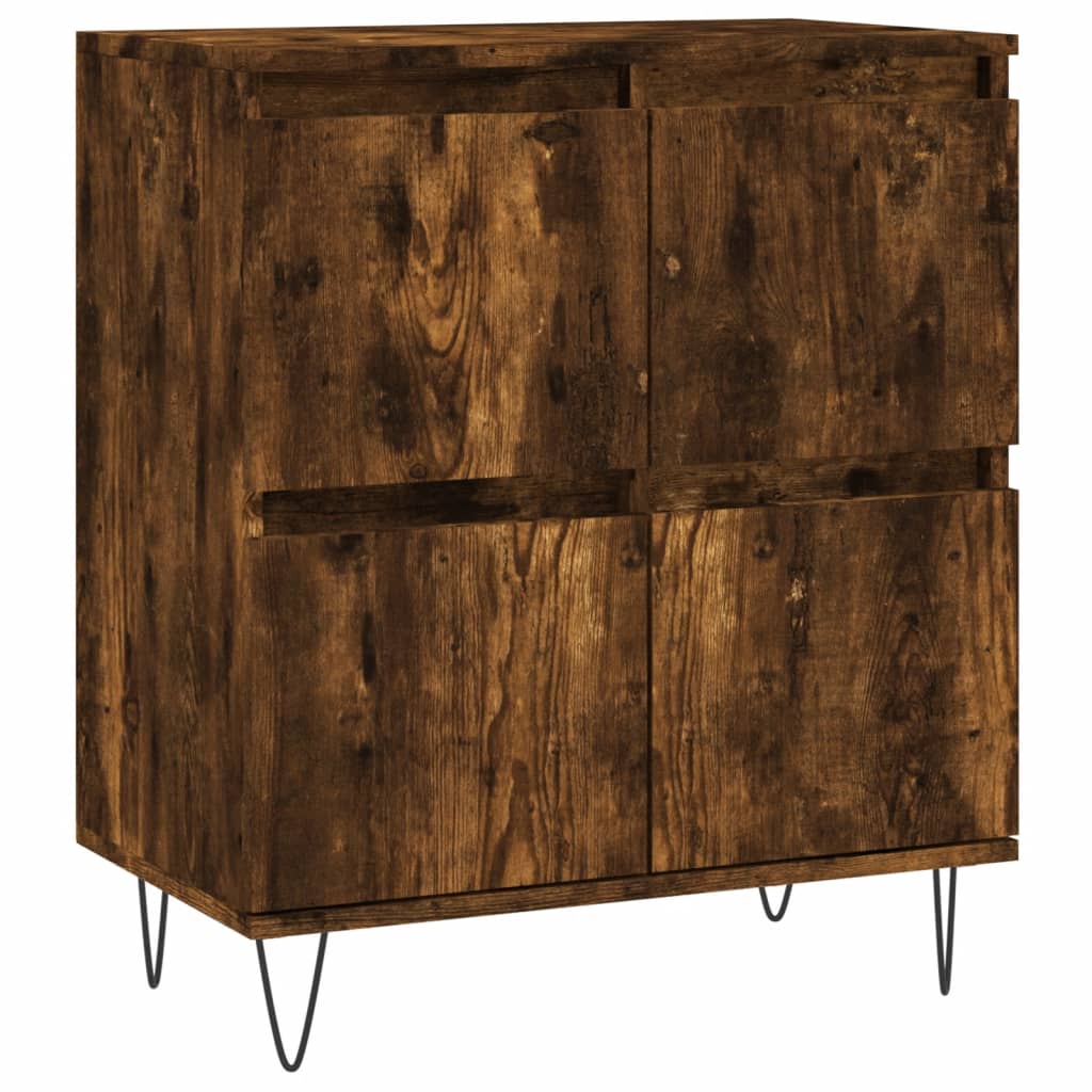 Sideboards 3 pcs Smoked Oak Engineered Wood
