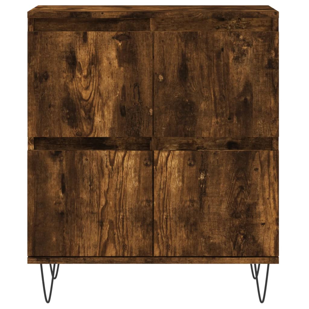 Sideboards 3 pcs Smoked Oak Engineered Wood