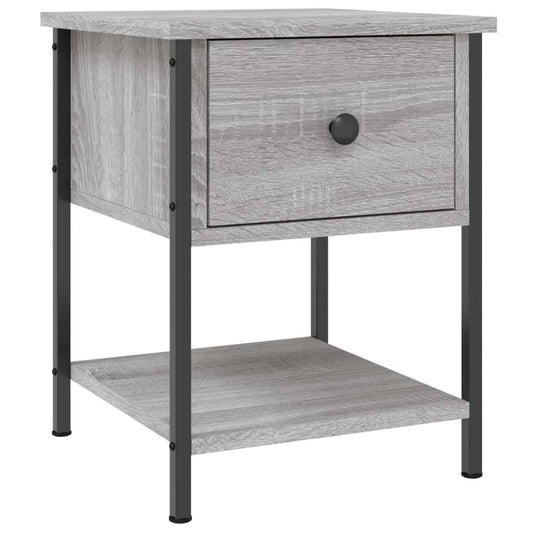 Bedside Table Grey Sonoma 34x35.5x45 cm Engineered Wood