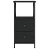 Bedside Cabinet Black 34x35.5x70 cm Engineered Wood