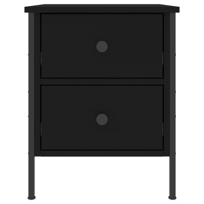 Bedside Cabinet Black 40x42x50 cm Engineered Wood