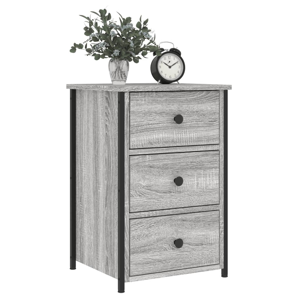 Bedside Cabinet Grey Sonoma 40x36x60 cm Engineered Wood