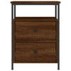 Bedside Cabinet Brown Oak 44x45x60 cm Engineered Wood