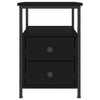 Bedside Cabinet Black 34x35.5x50 cm Engineered Wood