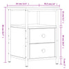 Bedside Cabinet Brown Oak 34x35.5x50 cm Engineered Wood