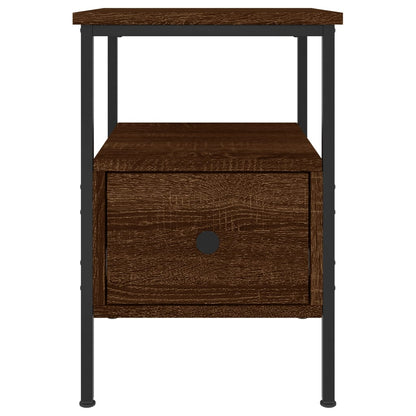Bedside Cabinet Brown Oak 34x36x50 cm Engineered Wood