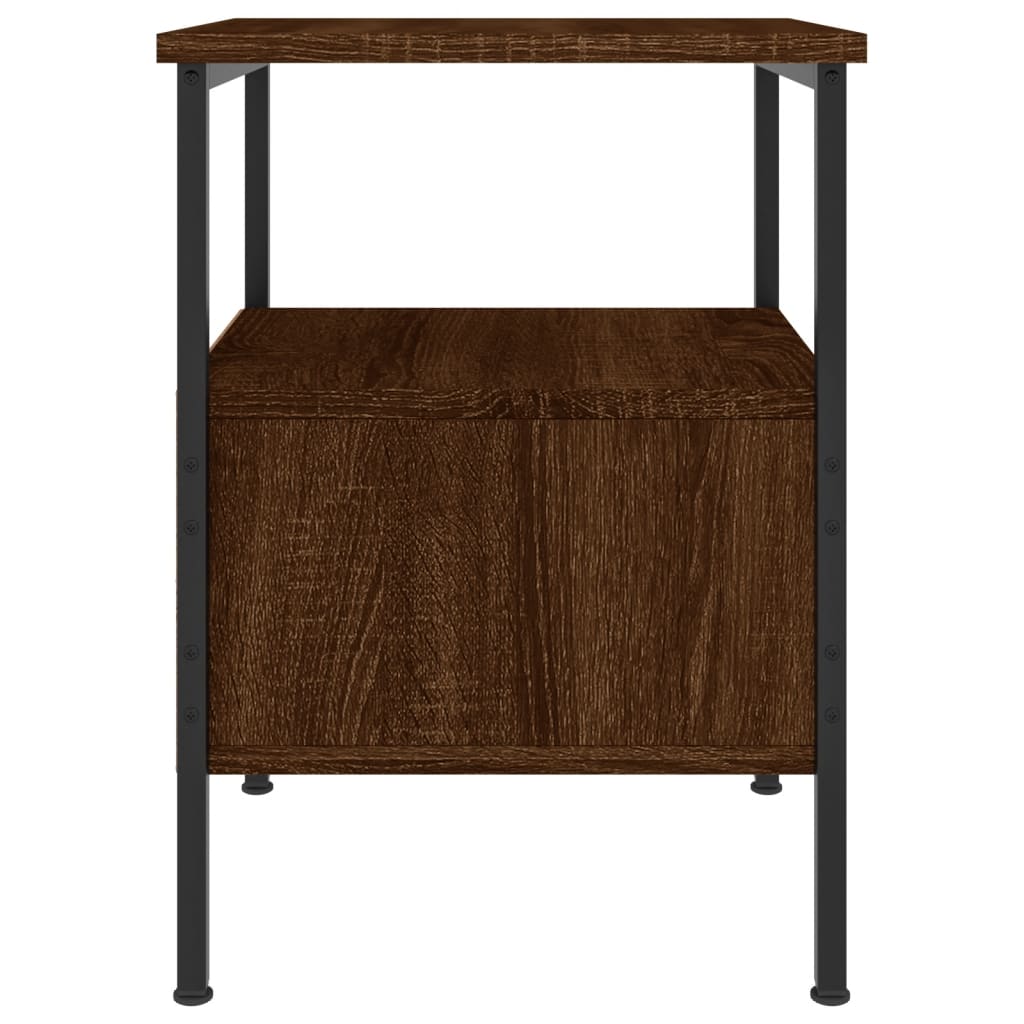 Bedside Cabinet Brown Oak 34x36x50 cm Engineered Wood