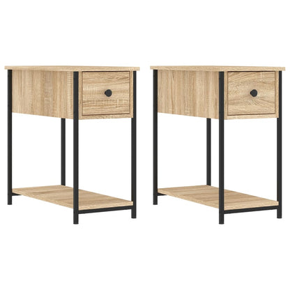 Bedside Cabinet | Set of 2 | Sonoma oak | Engineered wood, iron | Compact